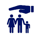 Icon of a hand covering family